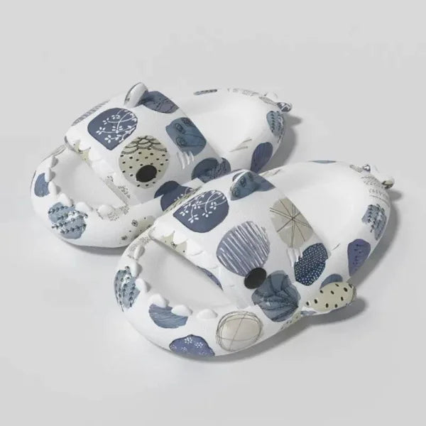 Lovers Shark Slippers with Heart Print for Couples and Home Comfort - Himpall