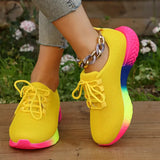 Low Top Platform Sneakers with Durable Rubber Sole Material