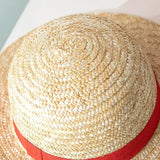 Luffy Straw Hat Yellow Woven Costume for Anime Cosplay and Halloween