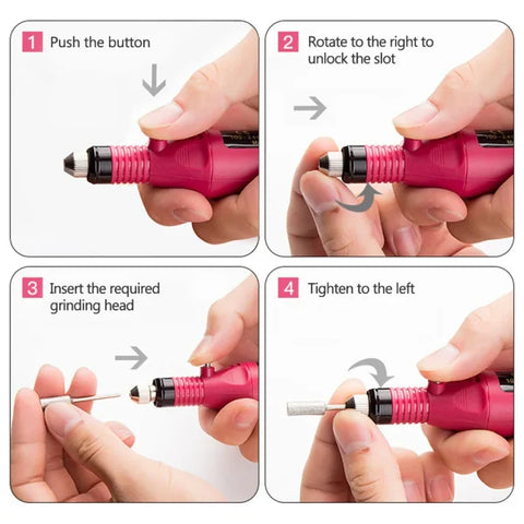 LULAA Nail Drill Machine Set – Electric Nail Sander, Gel Polish Remover & Manicure Tools - Himpall