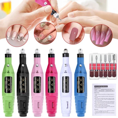 LULAA Nail Drill Machine Set – Electric Nail Sander, Gel Polish Remover & Manicure Tools - Himpall