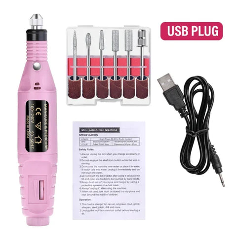 LULAA Nail Drill Machine Set – Electric Nail Sander, Gel Polish Remover & Manicure Tools - Himpall