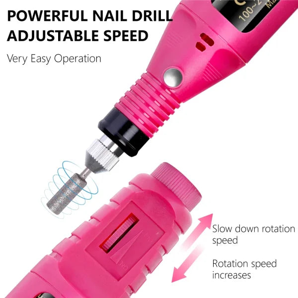 LULAA Nail Drill Machine Set – Electric Nail Sander, Gel Polish Remover & Manicure Tools - Himpall