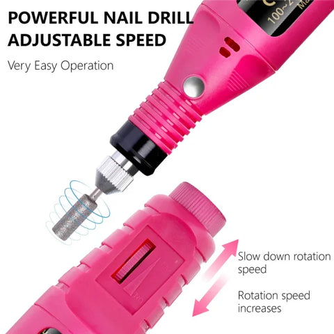 LULAA Nail Drill Machine Set – Electric Nail Sander, Gel Polish Remover & Manicure Tools - Himpall