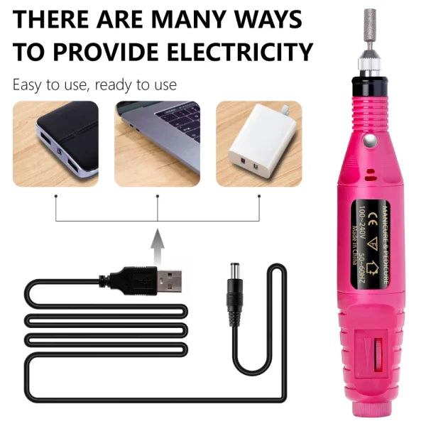 LULAA Nail Drill Machine Set – Electric Nail Sander, Gel Polish Remover & Manicure Tools - Himpall