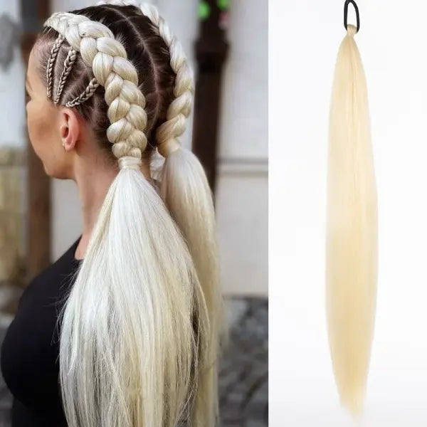 Kanekalon Origin Synthetic Ponytail Ombre Pink Silky Straight Unit - 2 / 26inches