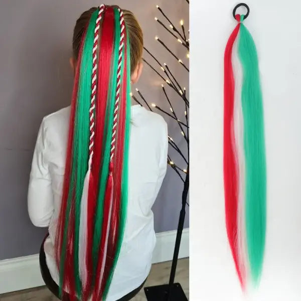 Kanekalon Origin Synthetic Ponytail Ombre Pink Silky Straight Unit - 1 / 26inches