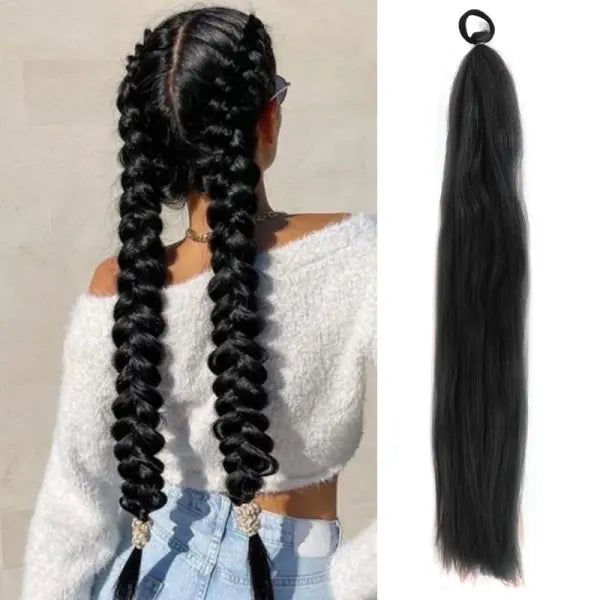 Kanekalon Origin Synthetic Ponytail Ombre Pink Silky Straight Unit - 23 / 26inches