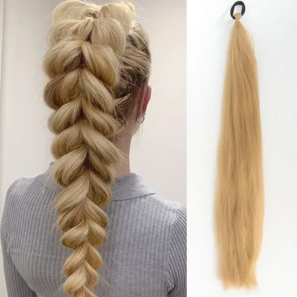 Kanekalon Origin Synthetic Ponytail Ombre Pink Silky Straight Unit - 19 / 26inches