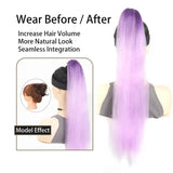 Kanekalon Origin Synthetic Ponytail Ombre Pink Silky Straight Unit