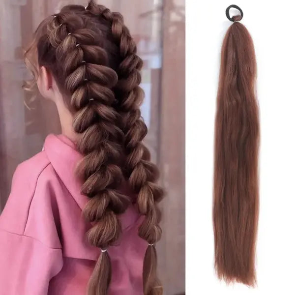 Kanekalon Origin Synthetic Ponytail Ombre Pink Silky Straight Unit - 21 / 26inches