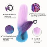 Kanekalon Origin Synthetic Ponytail Ombre Pink Silky Straight Unit