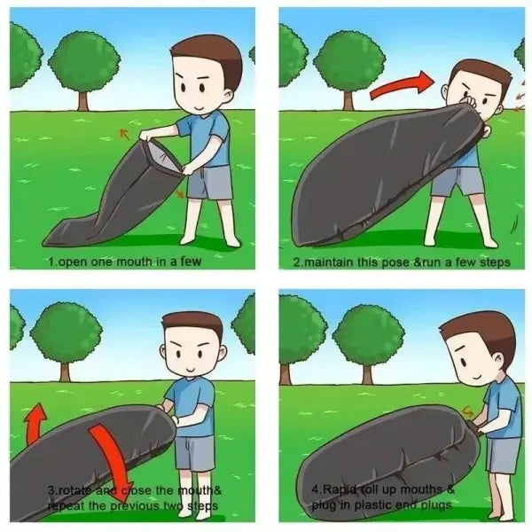 LUSQI Inflatable Lounger Air Sofa Extra Thick Foldable Couch For Outdoor Camping Beach Patio Quick Inflation Home