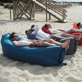 LUSQI Inflatable Lounger Air Sofa Extra Thick Foldable Couch For Outdoor Camping Beach Patio Quick Inflation Home