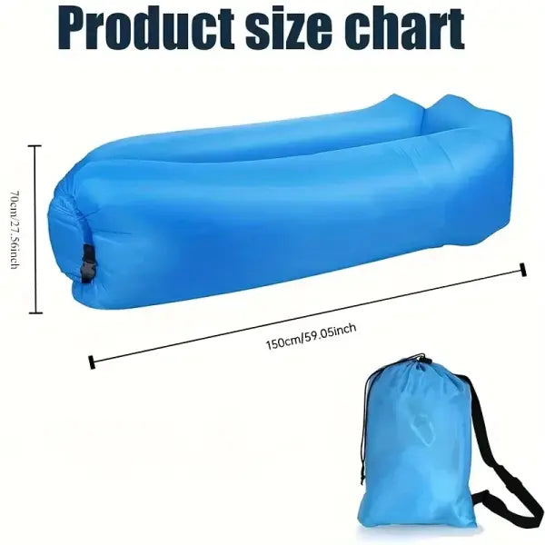 LUSQI Inflatable Lounger Air Sofa Extra Thick Foldable Couch For Outdoor Camping Beach Patio Quick Inflation Home