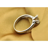 Luxury 925 Sterling Silver Six-Claw Classic Ring for Women – Simple Elegant 0.70ct Imitation Diamond Engagement Style