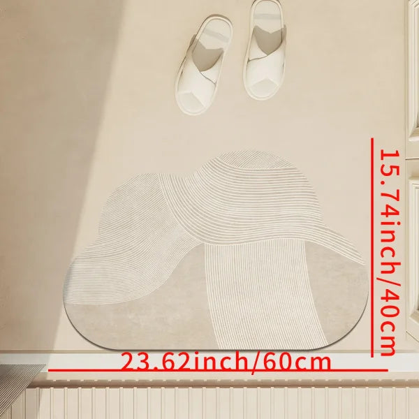 Luxury Absorbent Bathroom Foot Mats - Quick Dry Non-Slip Shower Rug