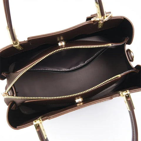 Luxury Fashion Print Handbag - Large Capacity Soft Leather Women's Shoulder & Crossbody Bag - Himpall