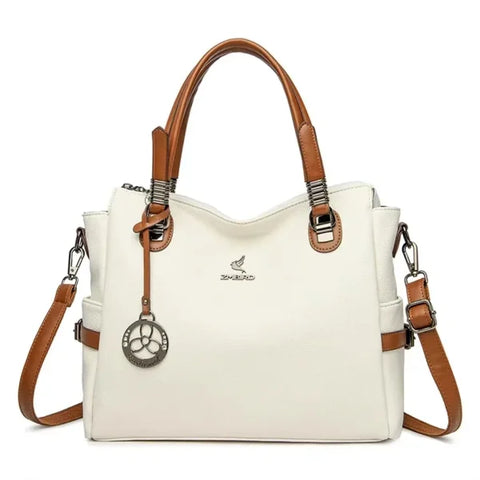 Luxury Fashion Print Handbag - Large Capacity Soft Leather Women's Shoulder & Crossbody Bag - Himpall