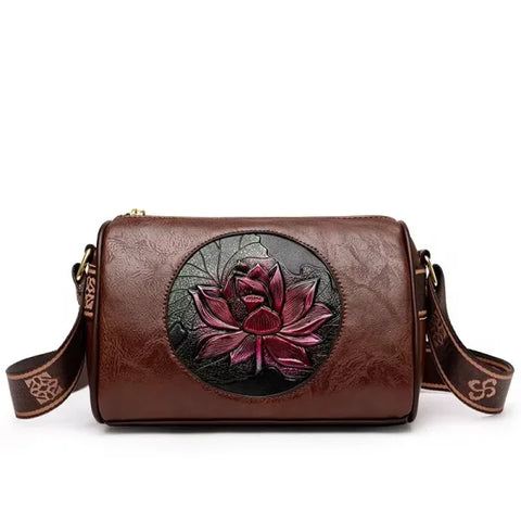 Luxury Fashion Print Handbag - Large Capacity Soft Leather Women's Shoulder & Crossbody Bag - Himpall