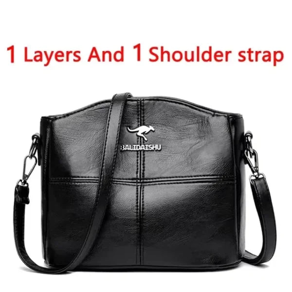 Luxury Fashion Print Handbag - Large Capacity Soft Leather Women's Shoulder & Crossbody Bag - Himpall