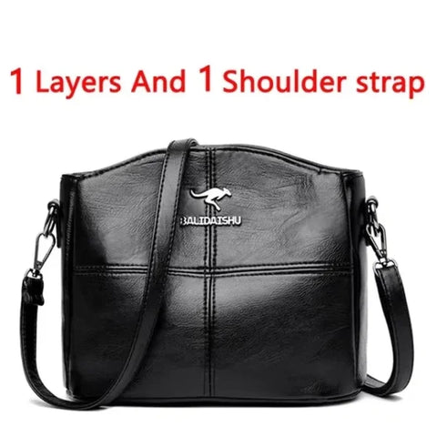 Luxury Fashion Print Handbag - Large Capacity Soft Leather Women's Shoulder & Crossbody Bag - Himpall