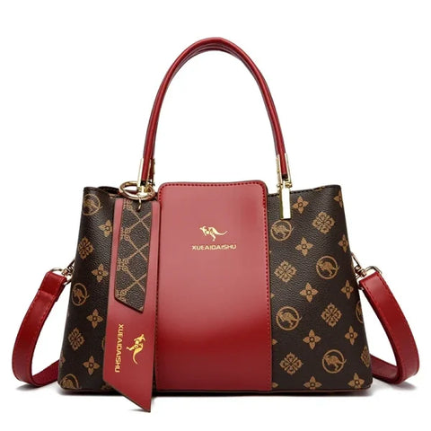 Luxury Fashion Print Handbag - Large Capacity Soft Leather Women's Shoulder & Crossbody Bag - Himpall