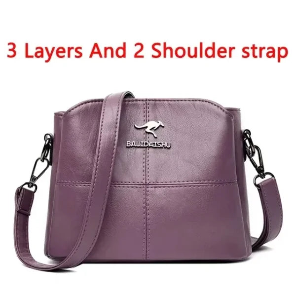 Luxury Fashion Print Handbag - Large Capacity Soft Leather Women's Shoulder & Crossbody Bag - Himpall