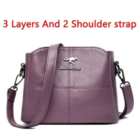 Luxury Fashion Print Handbag - Large Capacity Soft Leather Women's Shoulder & Crossbody Bag - Himpall