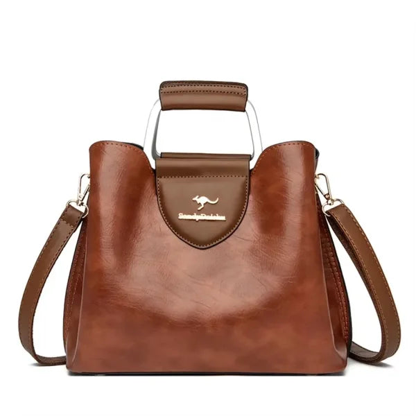 Luxury Fashion Print Handbag - Large Capacity Soft Leather Women's Shoulder & Crossbody Bag - Himpall