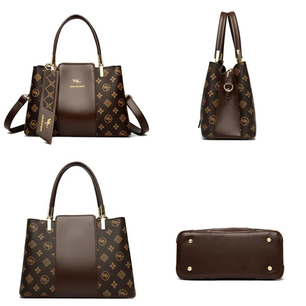 Luxury Fashion Print Handbag - Large Capacity Soft Leather Women's Shoulder & Crossbody Bag - Himpall