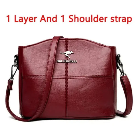 Luxury Fashion Print Handbag - Large Capacity Soft Leather Women's Shoulder & Crossbody Bag - Himpall