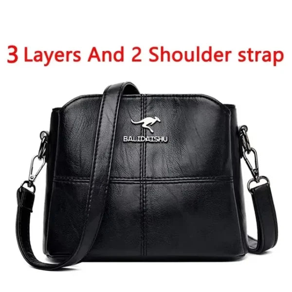 Luxury Fashion Print Handbag - Large Capacity Soft Leather Women's Shoulder & Crossbody Bag - Himpall