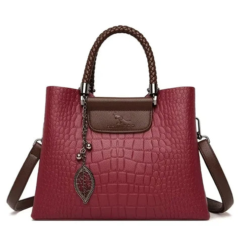 Luxury Fashion Print Handbag - Large Capacity Soft Leather Women's Shoulder & Crossbody Bag - Himpall