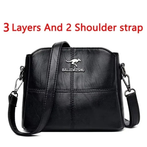 Luxury Fashion Print Handbag - Large Capacity Soft Leather Women's Shoulder & Crossbody Bag - Himpall