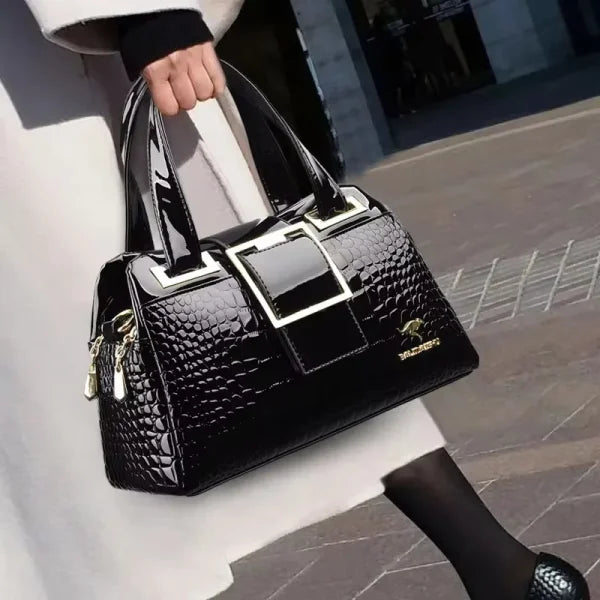 Luxury Fashion Print Handbag - Large Capacity Soft Leather Women's Shoulder & Crossbody Bag - Himpall