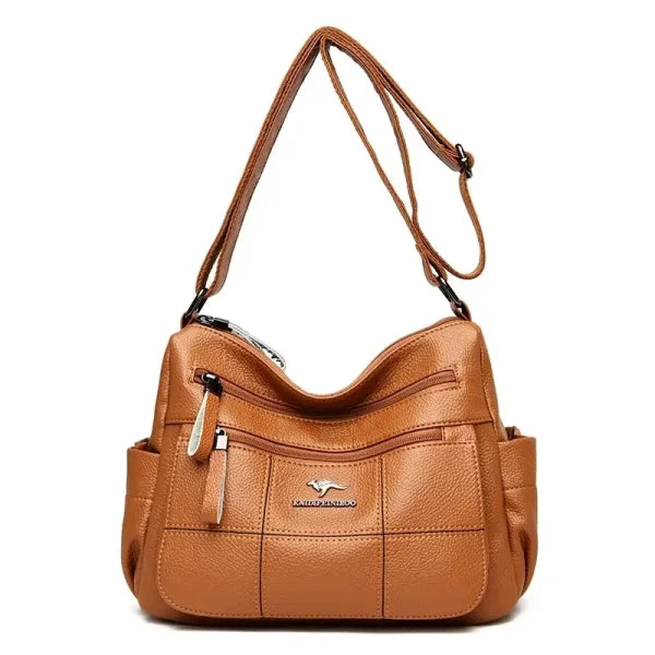 Luxury Fashion Print Handbag - Large Capacity Soft Leather Women's Shoulder & Crossbody Bag - Himpall