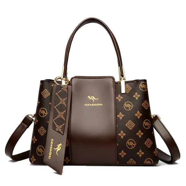 Luxury Fashion Print Handbag - Large Capacity Soft Leather Women's Shoulder & Crossbody Bag - Himpall