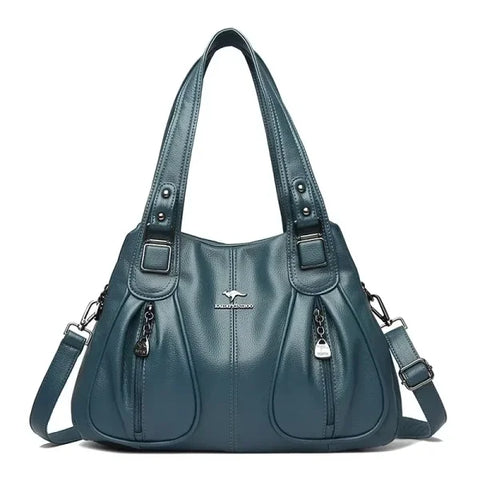 Luxury Fashion Print Handbag - Large Capacity Soft Leather Women's Shoulder & Crossbody Bag - Himpall