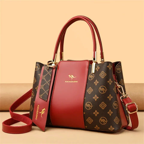 Luxury Fashion Print Handbag - Large Capacity Soft Leather Women's Shoulder & Crossbody Bag - Himpall