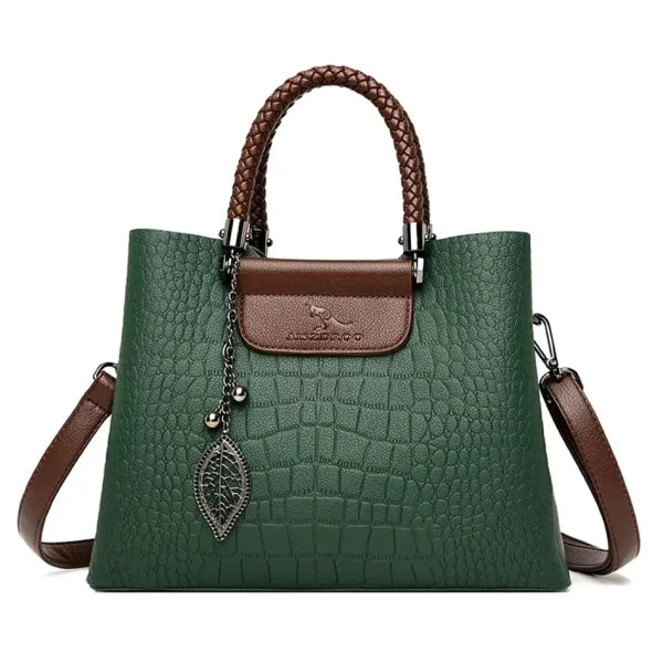 Luxury Fashion Print Handbag - Large Capacity Soft Leather Women's Shoulder & Crossbody Bag - Himpall