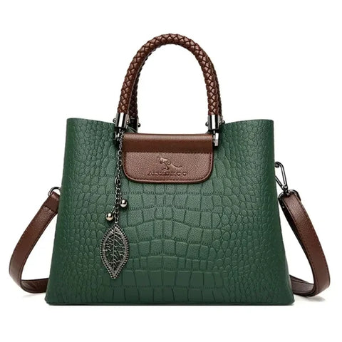 Luxury Fashion Print Handbag - Large Capacity Soft Leather Women's Shoulder & Crossbody Bag - Himpall
