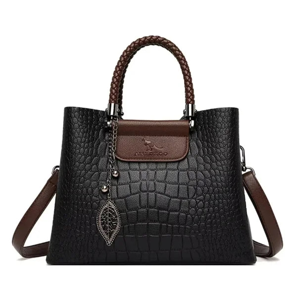 Luxury Fashion Print Handbag - Large Capacity Soft Leather Women's Shoulder & Crossbody Bag - Himpall