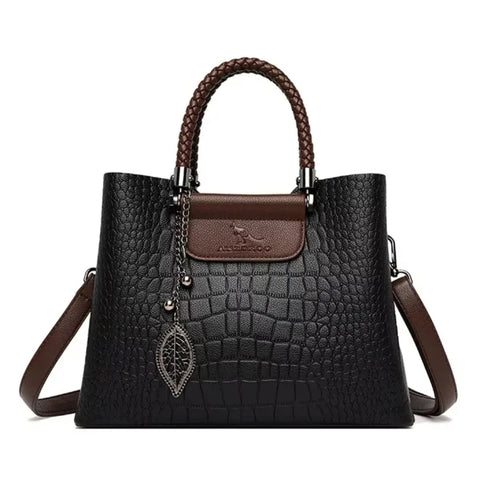 Luxury Fashion Print Handbag - Large Capacity Soft Leather Women's Shoulder & Crossbody Bag - Himpall