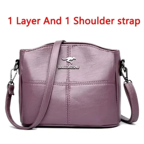 Luxury Fashion Print Handbag - Large Capacity Soft Leather Women's Shoulder & Crossbody Bag - Himpall