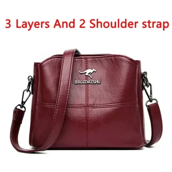Luxury Fashion Print Handbag - Large Capacity Soft Leather Women's Shoulder & Crossbody Bag - Himpall