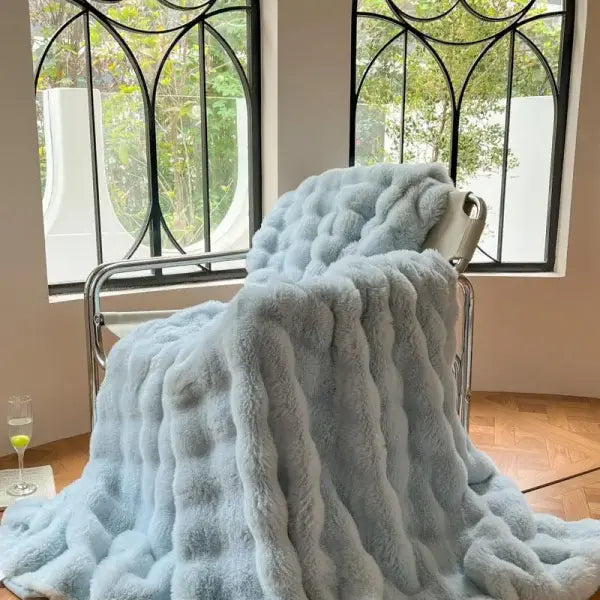 Luxury Faux Fur Rabbit Fur Thickened Blanket Winter Soft Blanket Throw for Home Bed Sofa Cover 100X150cm 150X200cm