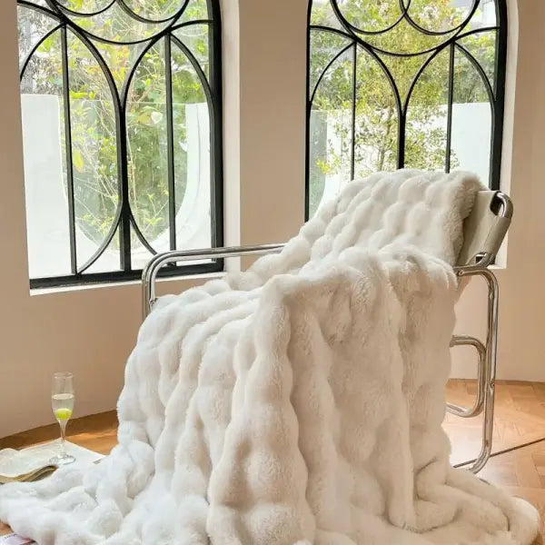 Luxury Faux Fur Rabbit Fur Thickened Blanket Winter Soft Blanket Throw for Home Bed Sofa Cover 100X150cm 150X200cm