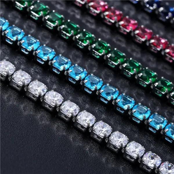 Cubic Zirconia Tennis Bracelet Gold Elegant Daily Wear