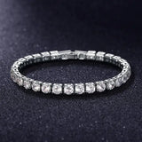Cubic Zirconia Tennis Bracelet Gold Elegant Daily Wear